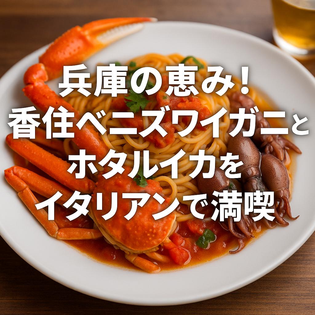 兵庫の恵み！香住ベニズワイガニとホタルイカをイタリアンで満喫